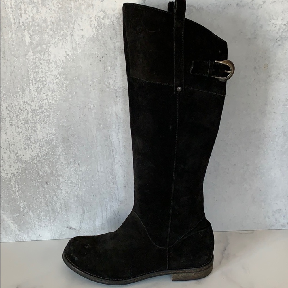 Manolo Blahnik Suede mid-calf boots buckle 36